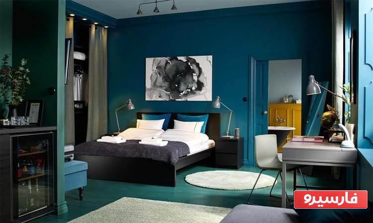 ترکیب رنگ دیوار اتاق خواب