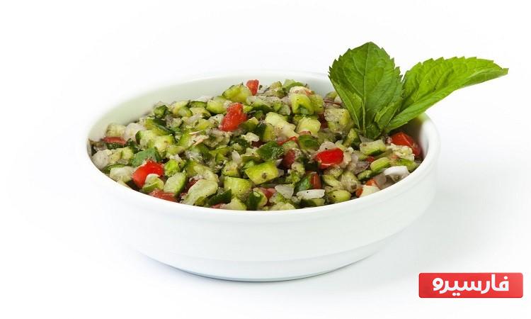 طرز تهیه سالاد ایرانی
