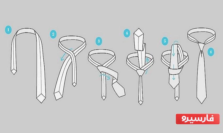 نحوه بستن کراوات ساده