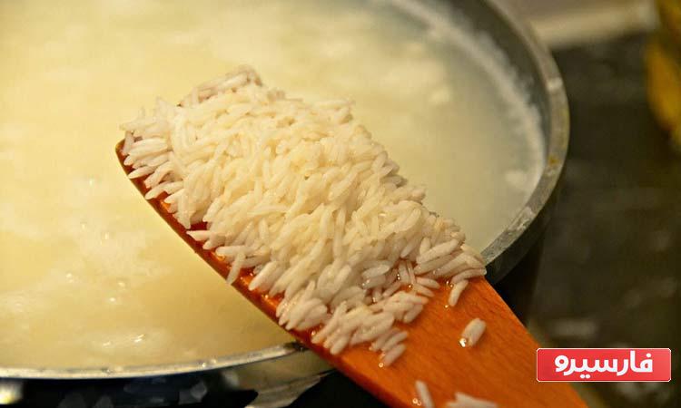 از بین بردن شوری برنج دمی