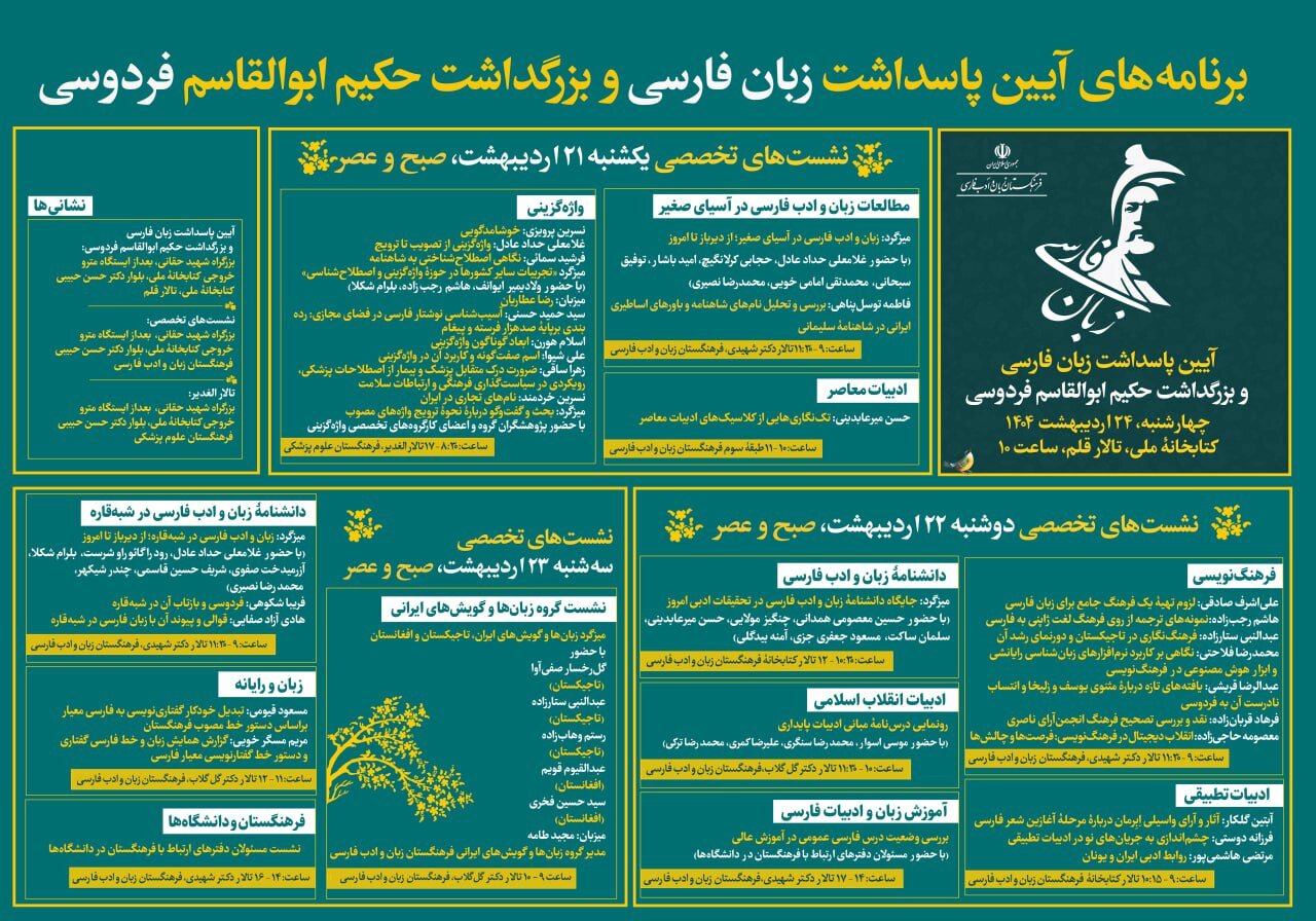 برنامه های آکادمی برای محافظت از زبان فارسی