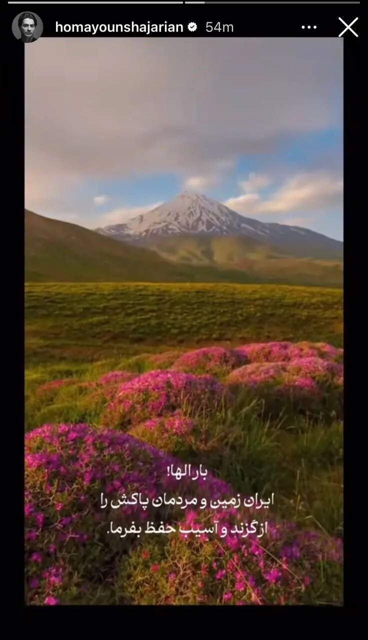 واکنش Homayo de Shajrian به حمله خاک ایران