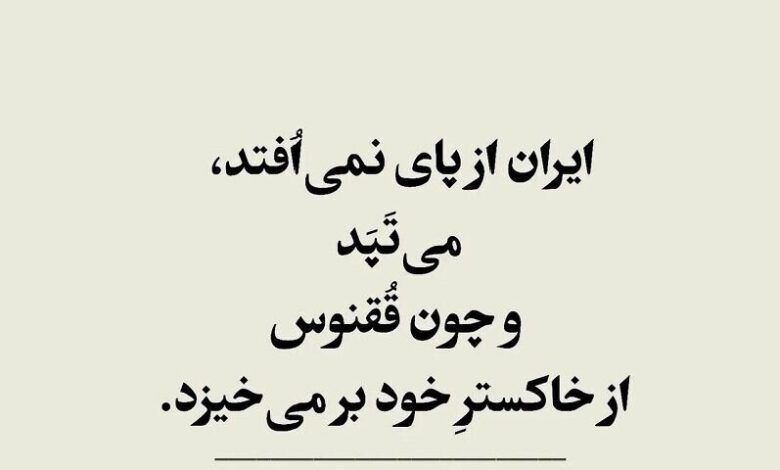 shafiii codex: ایران سقوط نمی کند