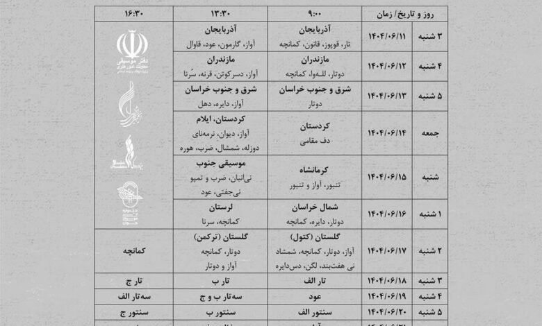هجدهمین جشنواره ملی موسیقی جوان جشن گرفته می شود