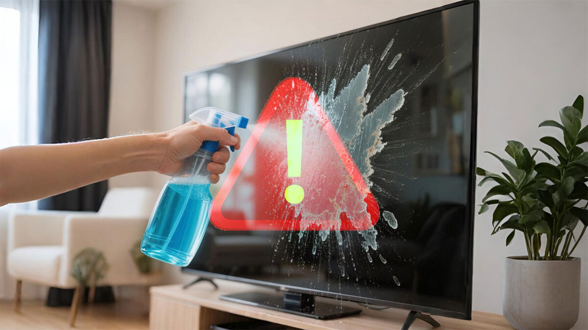 چرا نباید از شیشه پاک‌کن برای تمیز کردن صفحه تلویزیون استفاده کرد؟