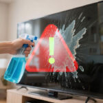 چرا نباید از شیشه پاک‌کن برای تمیز کردن صفحه تلویزیون استفاده کرد؟