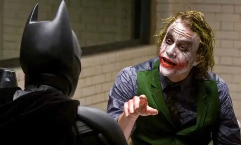 تصویری جالب از جوکر و بتمن در پشت صحنه فیلم شوالیه تاریکی