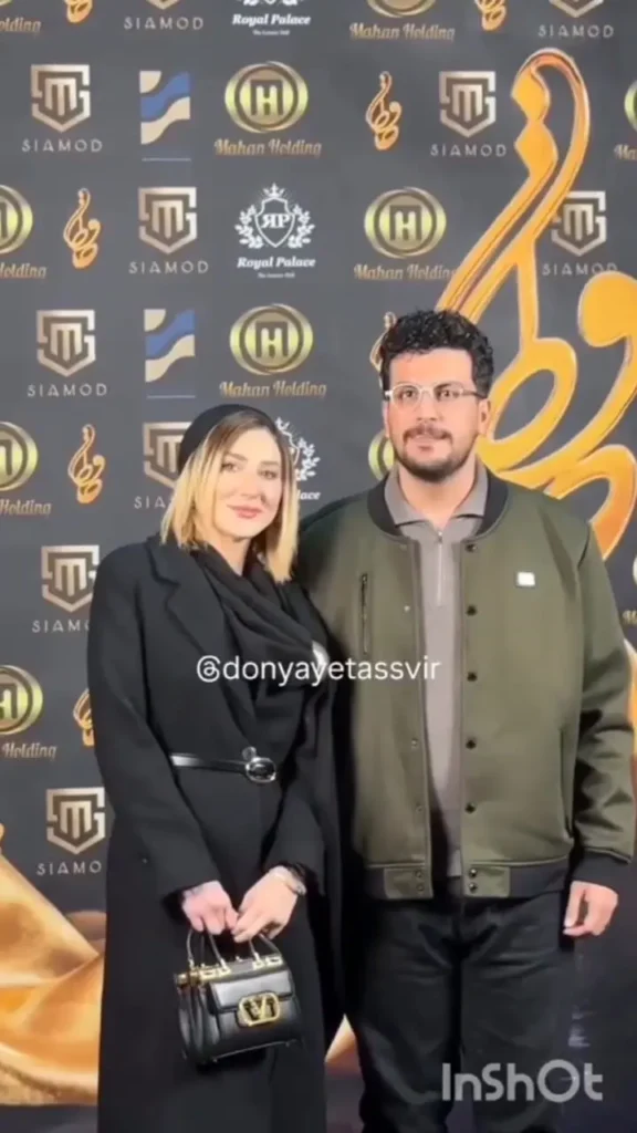 قاب دونفره «امیرحسین قیاسی» و همسرش در جشن حافظ