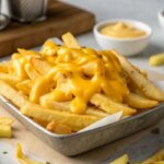 سیب‌زمینی با پنیر چدار خانگی؛ کش‌دار، خوش‌عطر و وسوسه‌انگیز!