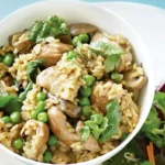 غذای باب طبع وگن‌ها؛ قارچ پلو با نخودفرنگی