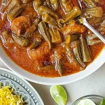 طرز تهیه خورشت بامیه جاافتاده به سبک قدیمی